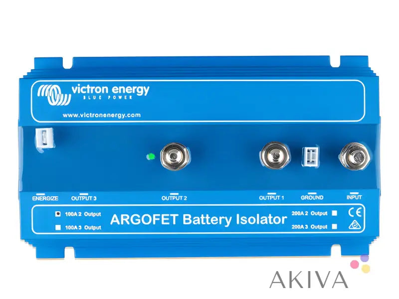 Blue Victron Energy Argofet Battery Isolator for Argofet 100-2 Two Batteries 100A