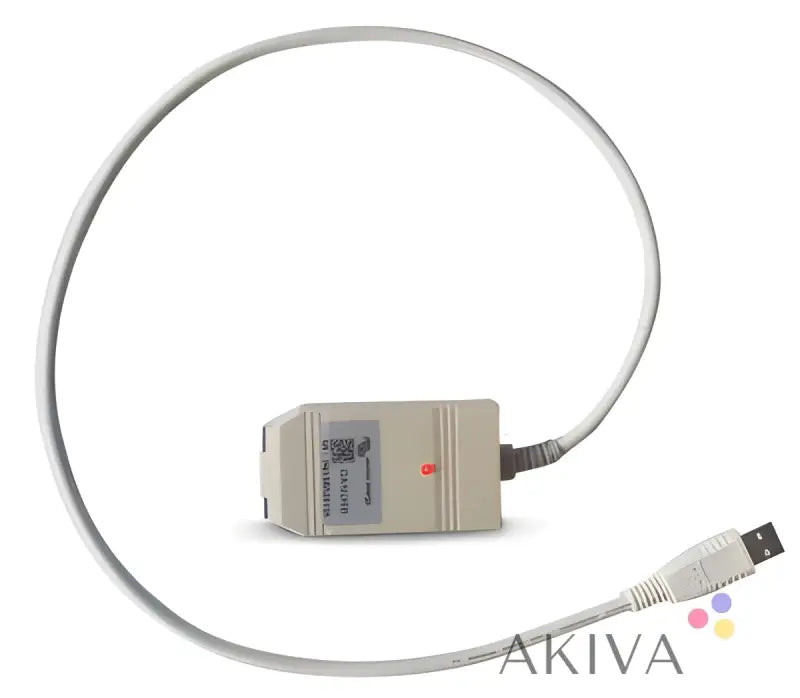 USB adapter cable with beige converter for CANUSB interface in off-grid power solutions