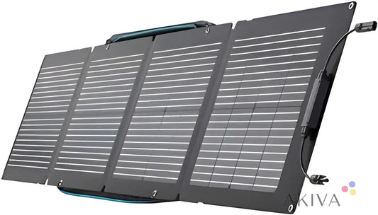 Folding ECOFLOW 110W Solar Panel featuring multiple sections and horizontal slats