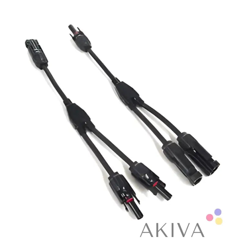 Black Y-shaped solar MC4 parallel connection cables for ECOFLOW Solar MC4 accessories