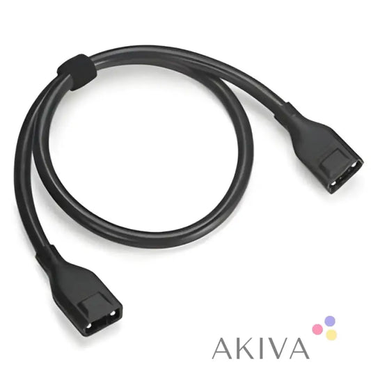 Black power extension cord with IEC connectors for EcoFlow Delta Max Extra Battery