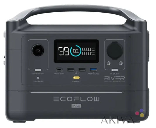 EcoFlow RIVER portable power station with digital display and multiple ports in EcoFlow Power Kits