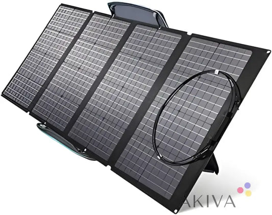 ECOFLOW Solar Panel 160W featuring a portable folding design with black frame and photovoltaic cells