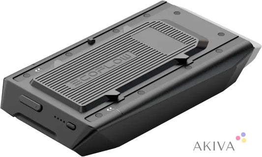 Black ECOFLOW Wave 2 Add-on Battery with cooling vents for off-grid power solutions