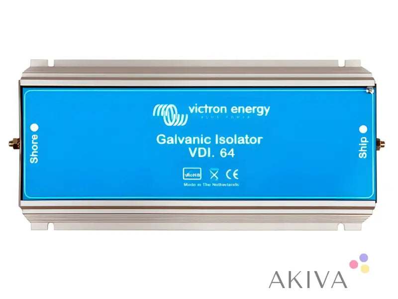 Victron Energy Galvanic Isolator VDI-64 with blue casing and silver end caps