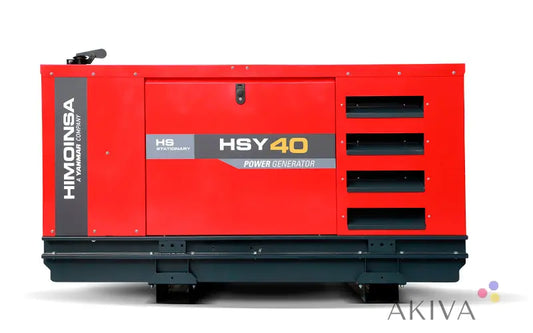 Red Himoinsa HSY40 diesel generator with ventilation slots for HSY-40-M5 230V single phase