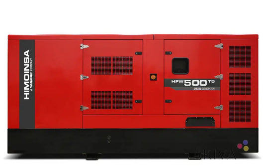 Red Himoinsa industrial generator with ventilation and control display for HFW-500-T5 400V 3-phase