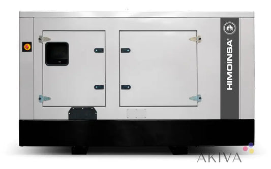 Industrial diesel generator Himoinsa HFW-100-T5 S3a 400V with white enclosure and black base