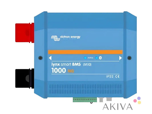 Victron Energy Lynx Smart BMS 1000 in blue casing with red and black terminals