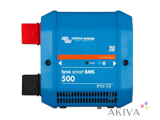 Victron Energy Lynx Smart BMS 500 battery management system in blue with terminals