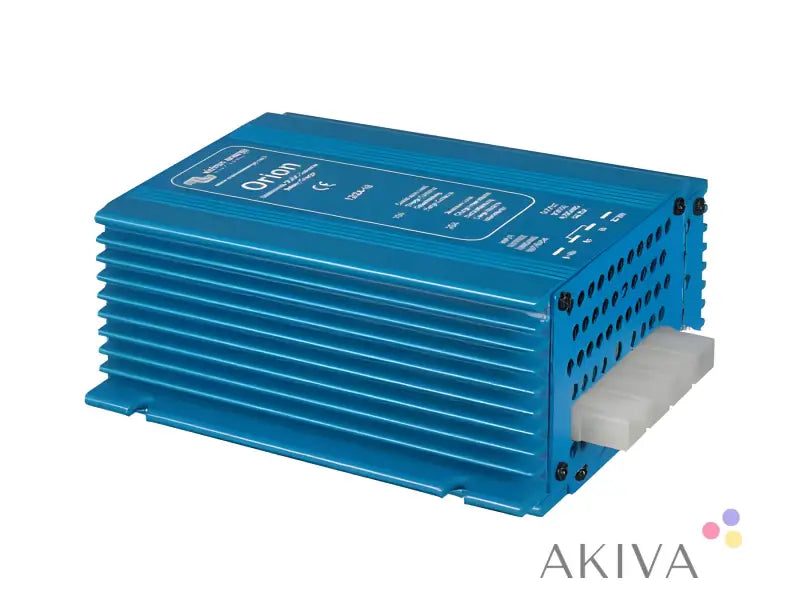 Blue Aluminum Orion 12/24-10 DC-DC Converter IP20 with Cooling Fins for Efficient Performance