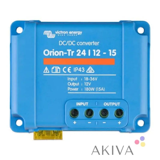 Victron Energy Orion-Tr 24 DC-DC converter retail with blue casing and terminals