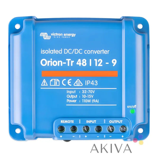 Blue Victron Energy Orion-Tr 48|12-9 isolated DC-DC converter with connection ports