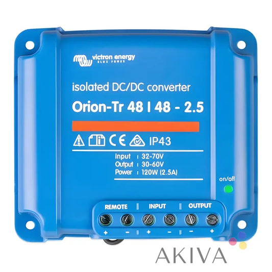 Blue Victron Energy Orion-Tr 48/48-2.5 isolated DC-DC converter with connection terminals