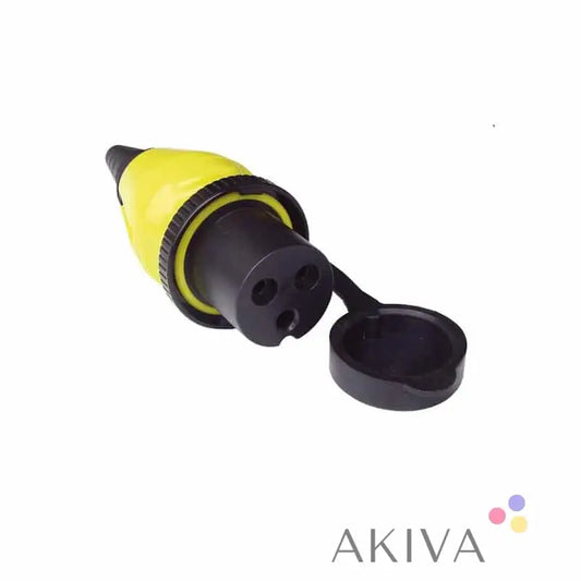 Yellow and black waterproof electrical connector with cap for Plug 16A 250Vac and Power Inlet 16A