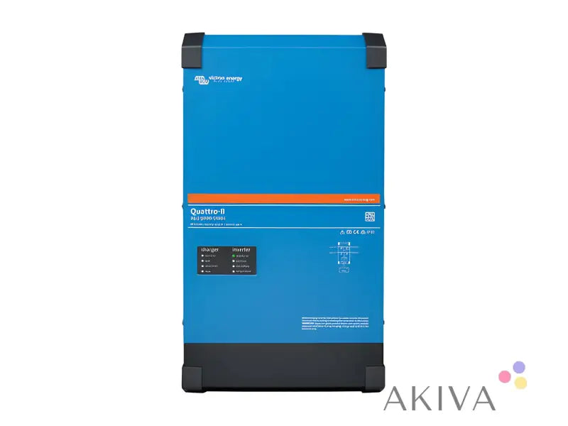 Blue Victron Energy Quattro-II 24/5000/120-50 230V inverter/charger with black trim