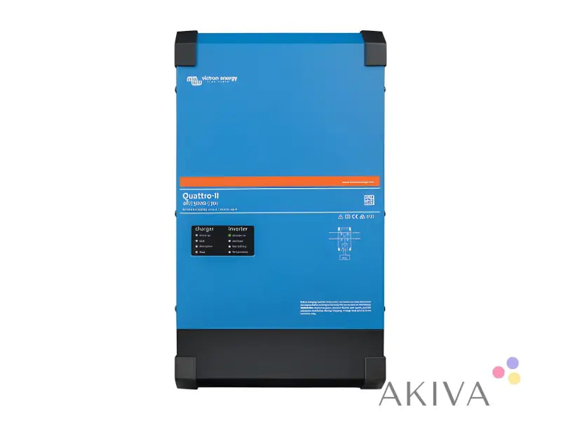 Blue Victron Energy Quattro-II 48/5000/70-50 230V power inverter with LED display