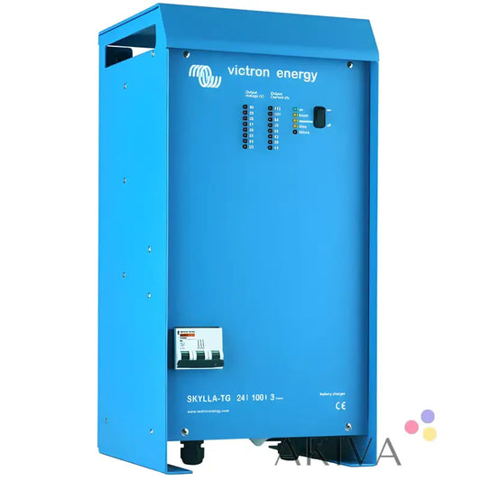 Blue Victron Energy Skylla-TG 24/100(1+1) power inverter for off-grid power solutions