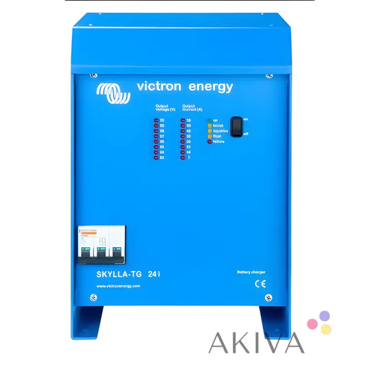 Blue Victron Energy Skylla-TG 24i charger for off-grid power solutions 120-240V